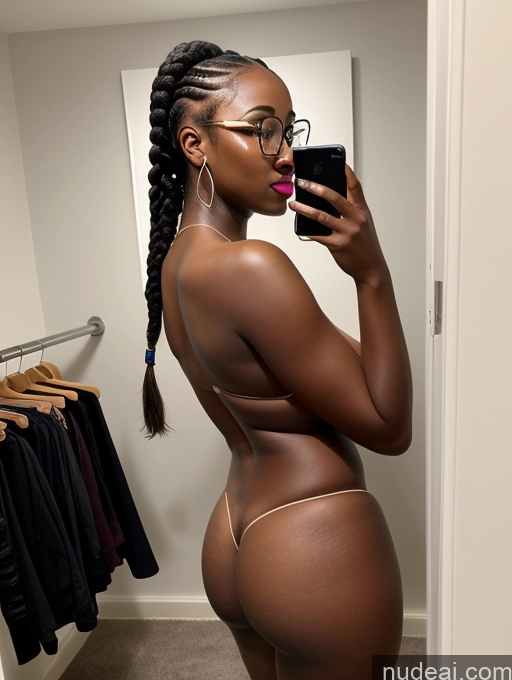 related ai porn images free for Nude Two Big Ass Small Tits Glasses Lipstick Chubby Dark Skin 20s Sexy Face Black Hair Braided African Mirror Selfie Changing Room Side View Bright Lighting