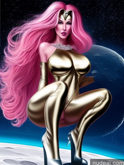 related ai porn images free for Milf One Skinny Beautiful Perfect Boobs Big Ass Trans Girl With Erect Penis Sitting, Squating 40s Sexy Face Pink Hair Long Hair Czech Moon Superhero Front View Surrealist