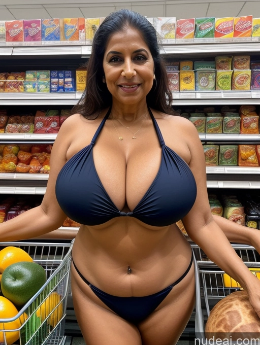 related ai porn images free for Busty Huge Boobs Indian Grocery Microkini Front View 70s