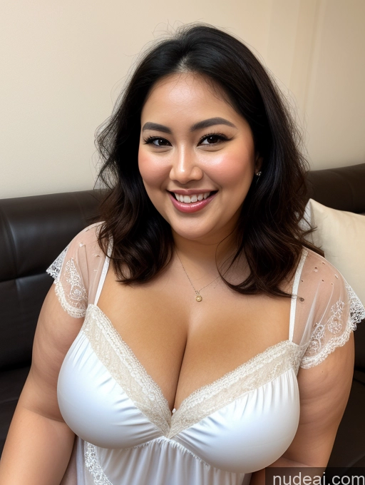 related ai porn images free for Woman One Perfect Boobs Beautiful Chubby Fat Big Hips Perfect Body 50s Happy Black Hair Straight Indonesian Nightgown Close-up View Cleavage