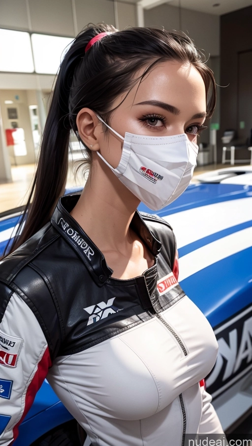 related ai porn images free for One Perfect Boobs Perfect Body 20s Serious Sexy Face Seductive Black Hair Spanish Skin Detail (beta) Front View Race Driver Face Mask Ponytail Milf