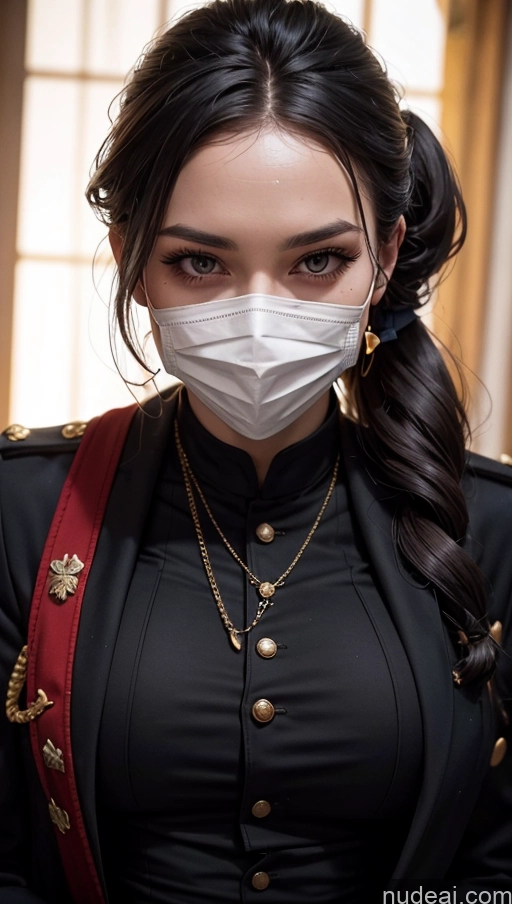 related ai porn images free for Model One Perfect Boobs Beautiful Perfect Body 20s Sexy Face Seductive Serious Black Hair Ponytail Spanish Face Mask Detailed Military Viking Victorian Suit Stylish Police