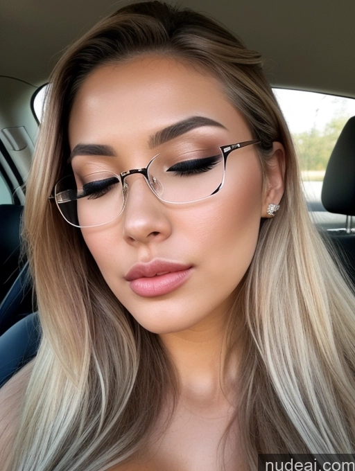 ai nude image of a woman with glasses and a pink top in a car pics of Several Tall Beautiful Huge Boobs 20s Blonde Long Hair Film Photo Nude Bright Lighting Miss Universe Model Glasses Big Ass Pouting Lips Front View Thick Orgasm Korean Car Cumshot Detailed