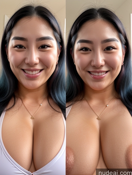 related ai porn images free for Woman Busty Beautiful Muscular Thick Chubby Fat Big Hips 30s Happy Straight Close-up View Cleavage Korean Blue Hair Onoff Bomber