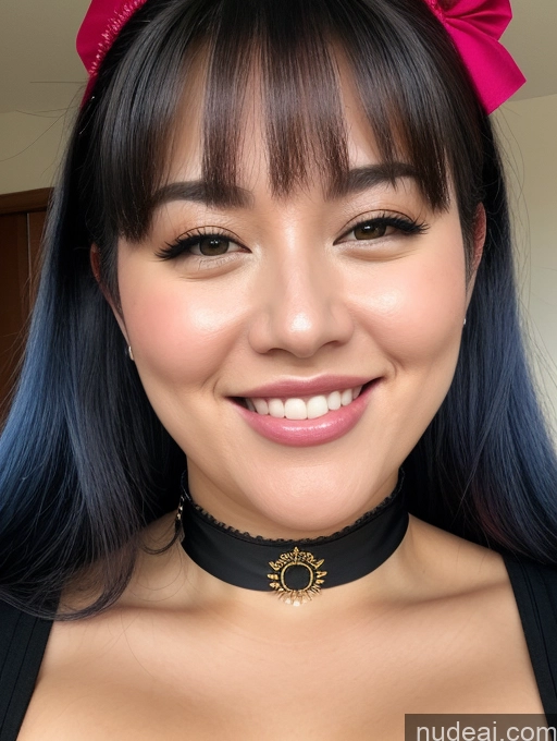 related ai porn images free for Woman One Busty Perfect Boobs Big Ass Chubby Blue Hair Pigtails Choker Happy Korean 30s Close-up View