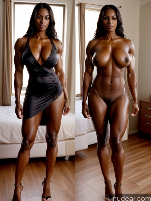 related ai porn images free for Bodybuilder Perfect Boobs Beautiful Muscular Abs Long Legs Perfect Body 70s Film Photo Front View Dress Topless Bright Lighting Detailed Onoff African Fairer Skin