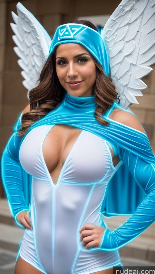 related ai porn images free for Israel Superhero Perfect Boobs Angel Jewish Bodybuilder Cosplay Neon Lights Clothes: Blue