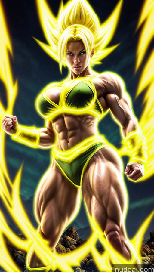 related ai porn images free for Japanese Abs Powering Up Super Saiyan Busty Small Tits Neon Lights Clothes: Yellow Bodybuilder