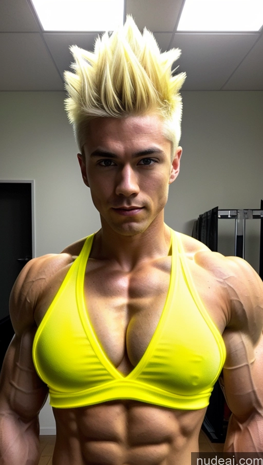 related ai porn images free for Bodybuilder Perfect Boobs Super Saiyan Abs Japanese Neon Lights Clothes: Yellow