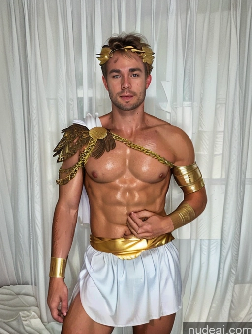 related ai porn images free for Miss Universe Model Abs Perfect Body Oiled Body 20s Messy Scandinavian Detailed Menstoga, White Robes, In White And Gold Costumem, Gold Headpiece, Gold Belt, Gold Chain