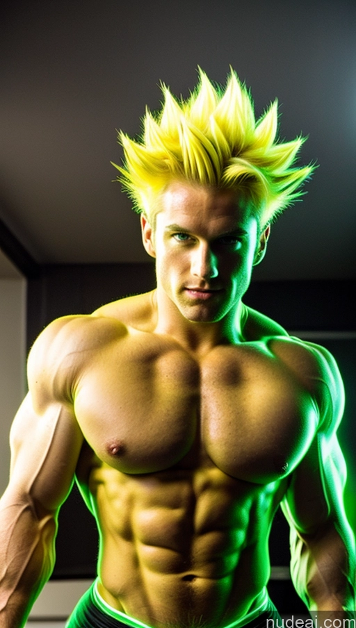 related ai porn images free for Bodybuilder Busty Abs Super Saiyan Neon Lights Clothes: Green Green Hair Dynamic View Science Fiction Style