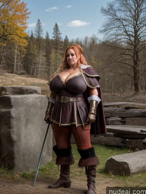 ai nude image of there is a woman dressed in a costume and holding a sword pics of Thick Czech Irish Dark Fantasy Fantasy Armor Lumberjack Medieval Dark_Fantasy_Style French Musketeer Dress Milf Busty Huge Boobs Big Ass Big Hips Tanned Skin 70s Partially Nude Hair Bun Blonde