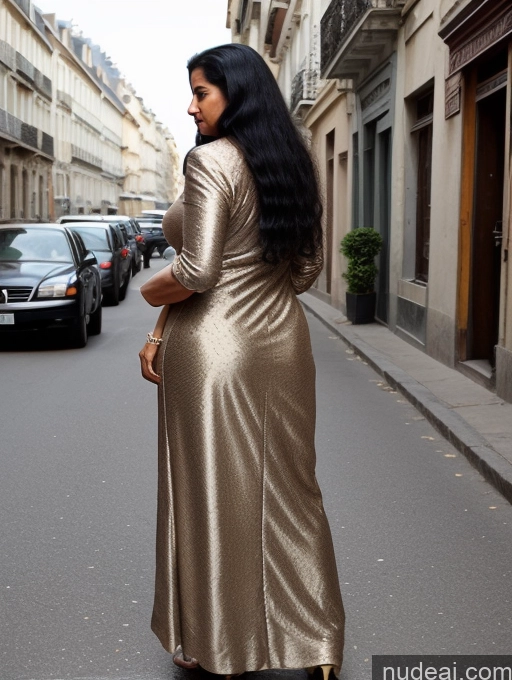 Milf Busty Big Ass Long Hair 70s Black Hair Indian Street French Court Outfit