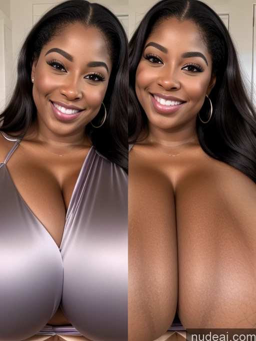 related ai porn images free for Huge Boobs Perfect Boobs Beautiful Long Hair Laughing African Cleavage 30s Happy Satin Close-up View Busty Onoff