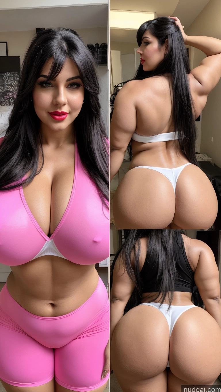 ai nude image of a close up of a woman in a pink bikini and panties pics of Huge Boobs Big Ass Lipstick Muscular Abs Chubby 18 Cosplay Black Hair Long Hair Indian Fairer Skin