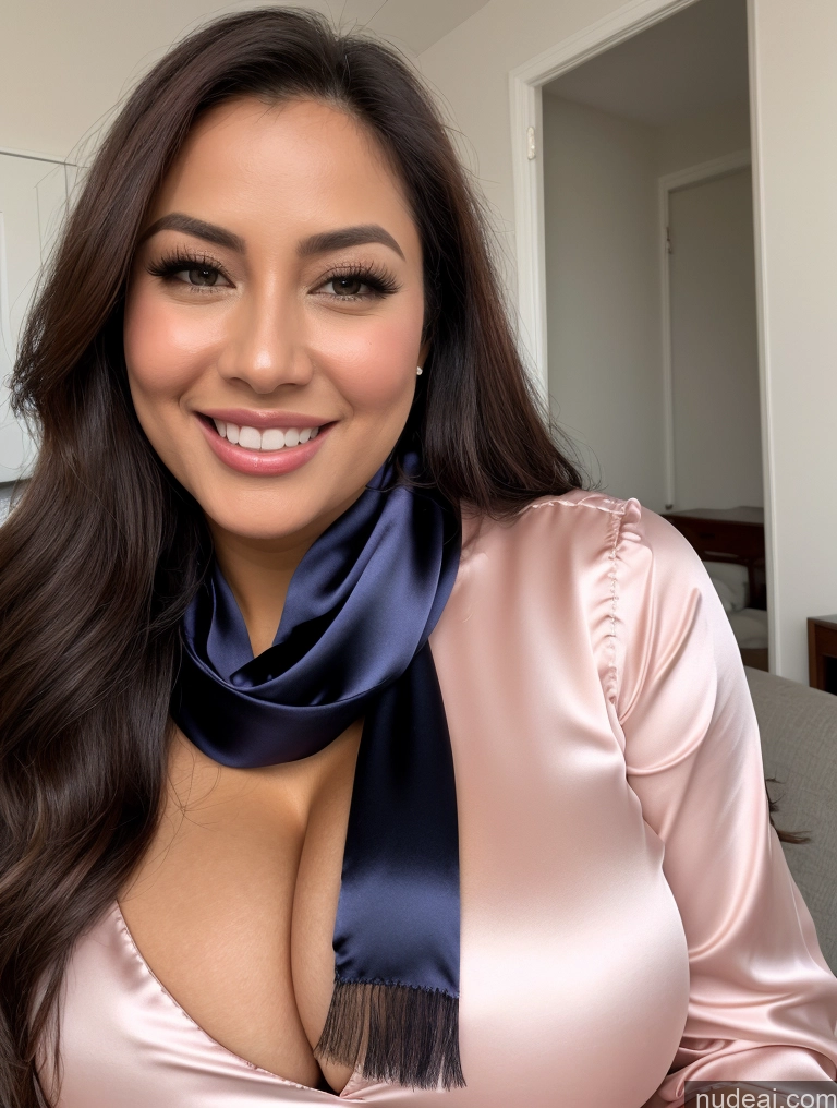 related ai porn images free for Woman One Huge Boobs Beautiful 30s Brunette Slicked Indonesian Close-up View Busty Happy Blouse Cleavage Satin Scarf