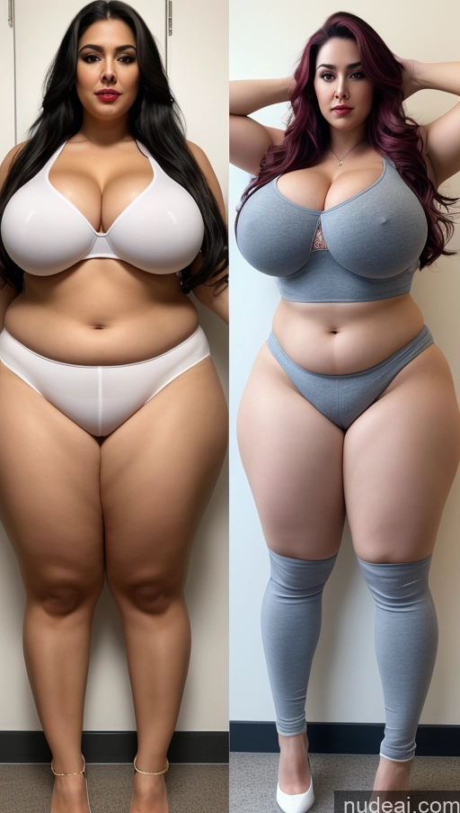 ai nude image of two pictures of a woman with a very large belly and a very large belly pics of Huge Boobs Lipstick Big Ass Abs Chubby Fairer Skin Long Hair Black Hair Indian Cosplay T-pose Changing Room