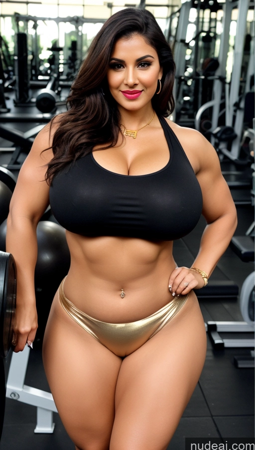 related ai porn images free for Huge Boobs Lipstick Muscular Big Ass Abs Chubby Fairer Skin Black Hair Long Hair Sari Gold Jewelry Working Out Gym