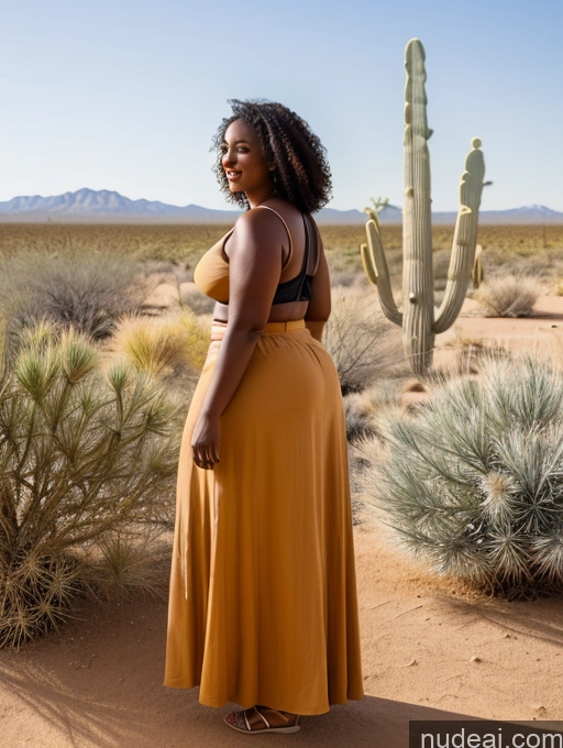 related ai porn images free for Black Chubby 30s Long Skirt Desert Back View