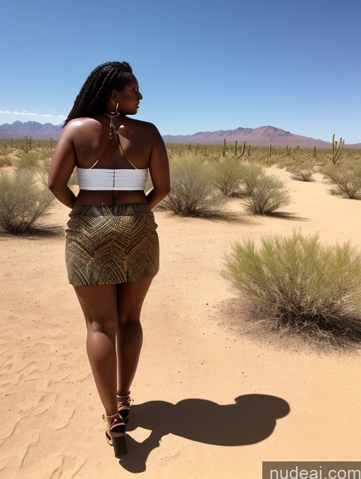 related ai porn images free for Black Chubby 30s Desert Big Ass Mini Skirt Back View