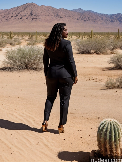 related ai porn images free for Black Chubby 30s Desert Suit Back View