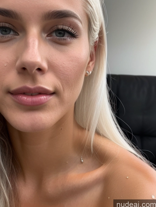 ai nude image of blond woman with piercings and piercings on her chest pics of Miss Universe Model Busty Perfect Boobs Beautiful Big Ass Perfect Body Pubic Hair Tanned Skin Oiled Body 18 White Hair Long Hair Close-up View Cumshot Seductive