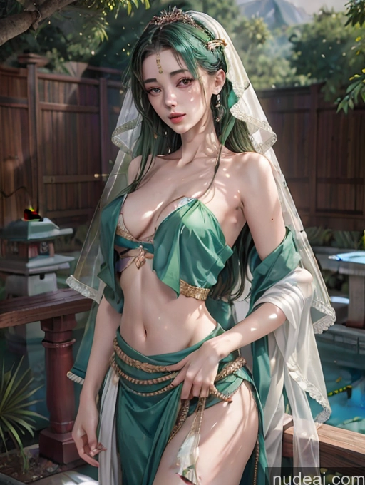 related ai porn images free for Model Beautiful Skinny 18 Green Hair Long Hair Japanese China Goddess Fashion Two Downblouse: 俯身露乳