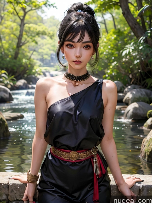 Model One Beautiful Skinny Black Hair Pixie Japanese 18 Dance Dress: Latin