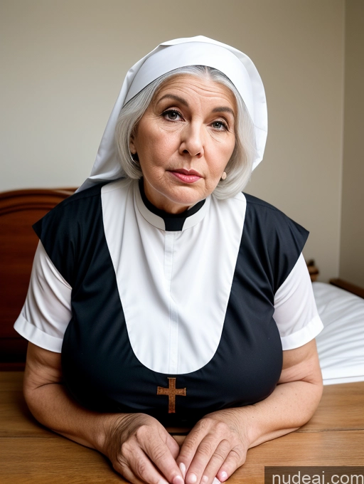 ai nude image of nun sitting at a table with a cross on it pics of Milf Pubic Hair Messy Plank Nun Traditional Auntjunev3 70s Huge Boobs Busty Big Ass Big Hips Sad White Hair Pouting Lips