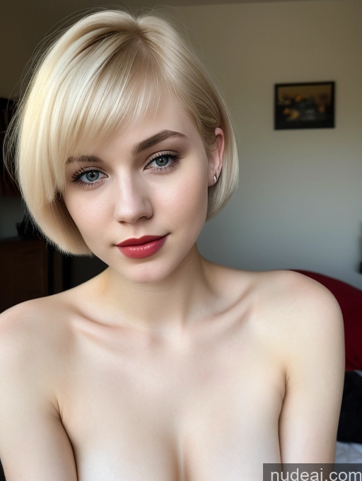 related ai porn images free for Woman Beautiful Fairer Skin 18 Blonde Short Hair Lipstick Russian Close-up View