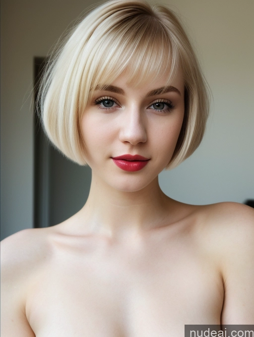 related ai porn images free for Woman Beautiful Fairer Skin 18 Blonde Short Hair Lipstick Russian Close-up View