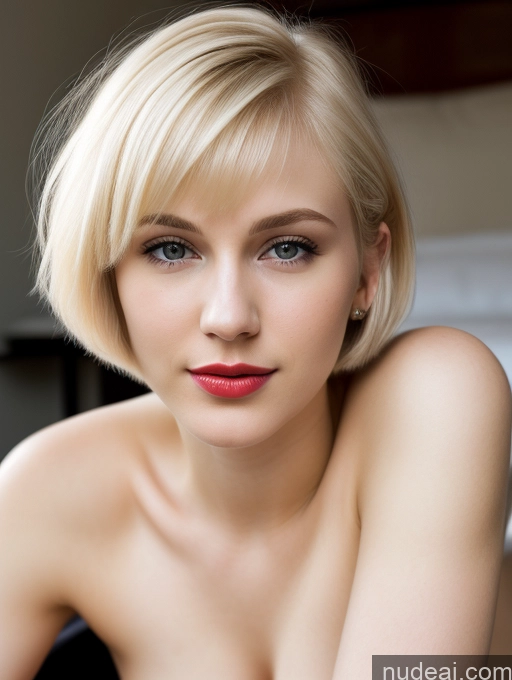 related ai porn images free for Woman Beautiful Lipstick Fairer Skin 18 Blonde Russian Close-up View Short Hair