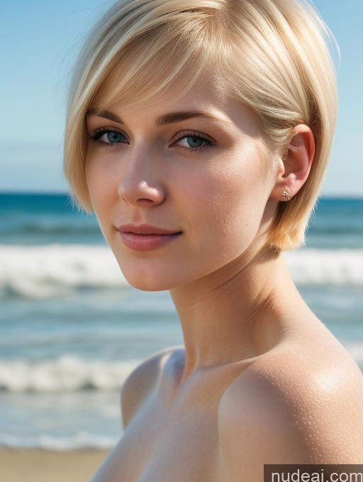 related ai porn images free for Woman Beautiful Fairer Skin 18 Blonde Short Hair Beach Close-up View Russian