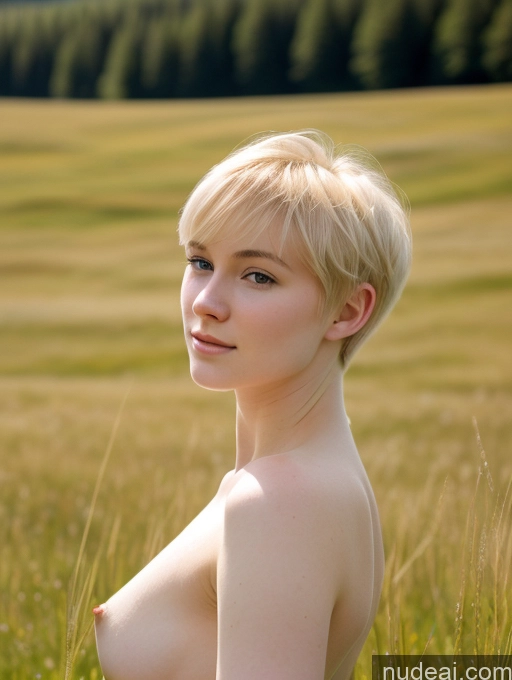 related ai porn images free for Woman Beautiful Fairer Skin 18 Blonde Russian Meadow Close-up View Pixie