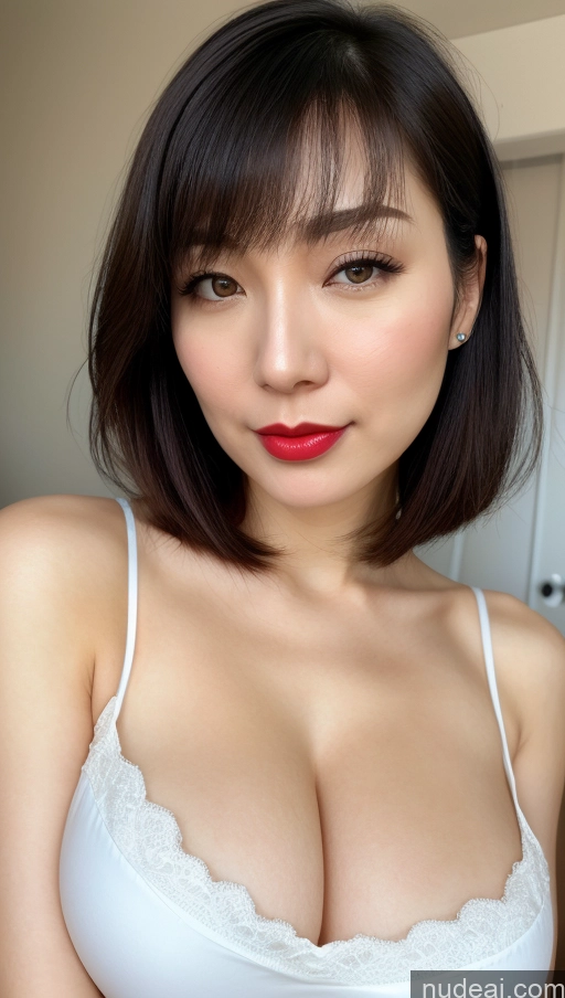 related ai porn images free for Woman One Huge Boobs Beautiful Lipstick Fairer Skin 30s Black Hair Close-up View Detailed Simple Bobcut Japanese Sundress