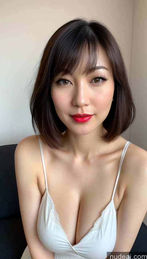 related ai porn images free for Woman One Huge Boobs Beautiful Lipstick Fairer Skin 30s Black Hair Close-up View Detailed Simple Bobcut Japanese Sundress