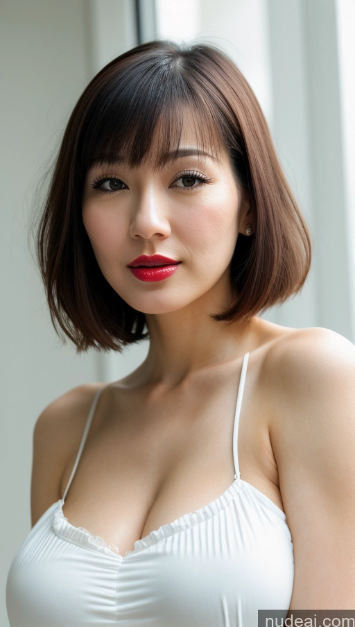 related ai porn images free for Woman One Huge Boobs Beautiful Lipstick Fairer Skin 30s Black Hair Close-up View Detailed Simple Bobcut Japanese Sundress