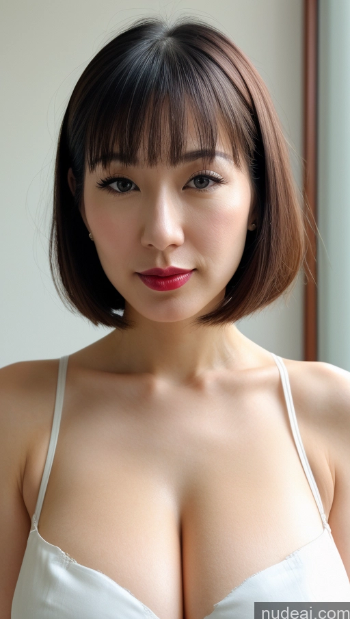 related ai porn images free for Woman One Huge Boobs Beautiful Lipstick Fairer Skin 30s Black Hair Bobcut Japanese Close-up View Detailed Simple Sundress