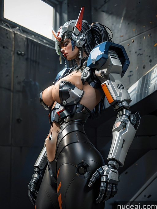 related ai porn images free for Cyborg Busty Abs Big Hips 30s Serious Cyberpunk Graphics Prison Partially Nude Alternative Cyberhelmet V3 Pubic Hair Dark Skin Oiled Body Side View SuperMecha: A-Mecha Musume A素体机娘