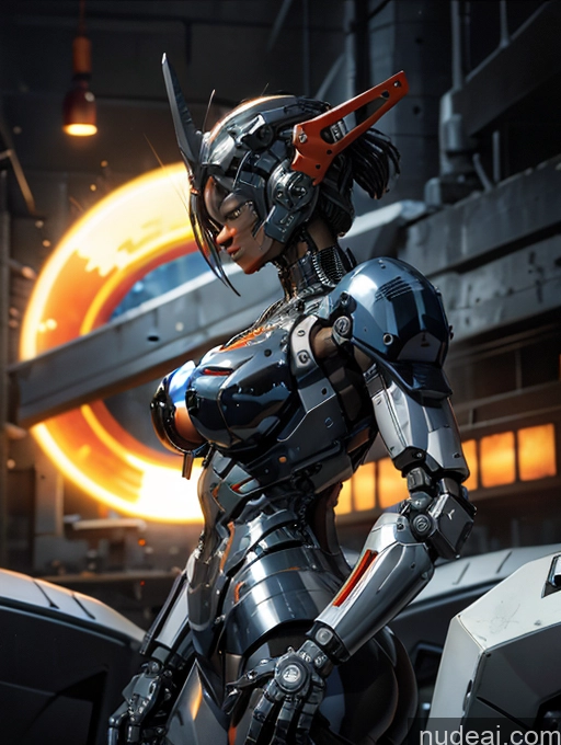 related ai porn images free for Cyborg Busty Abs Big Hips 30s Serious Cyberpunk Graphics Prison Partially Nude Alternative Cyberhelmet V3 Pubic Hair Dark Skin Oiled Body Side View SuperMecha: A-Mecha Musume A素体机娘