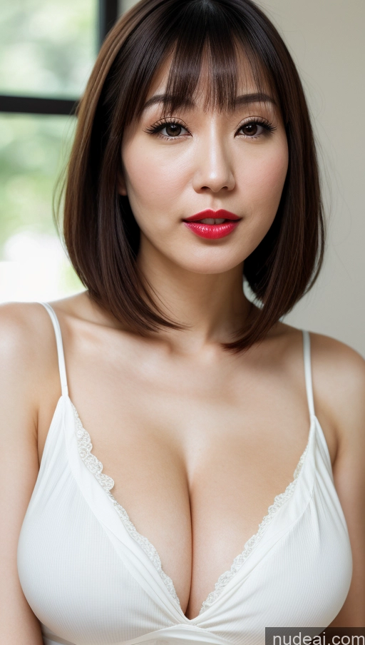 related ai porn images free for Woman One Huge Boobs Beautiful Lipstick Fairer Skin 30s Black Hair Bobcut Japanese Close-up View Detailed Simple Sundress