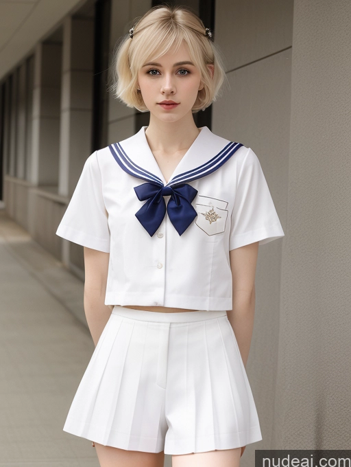 related ai porn images free for Woman Beautiful Small Tits Skinny Small Ass Fairer Skin 18 Blonde Pixie Russian Front View JK Uniform