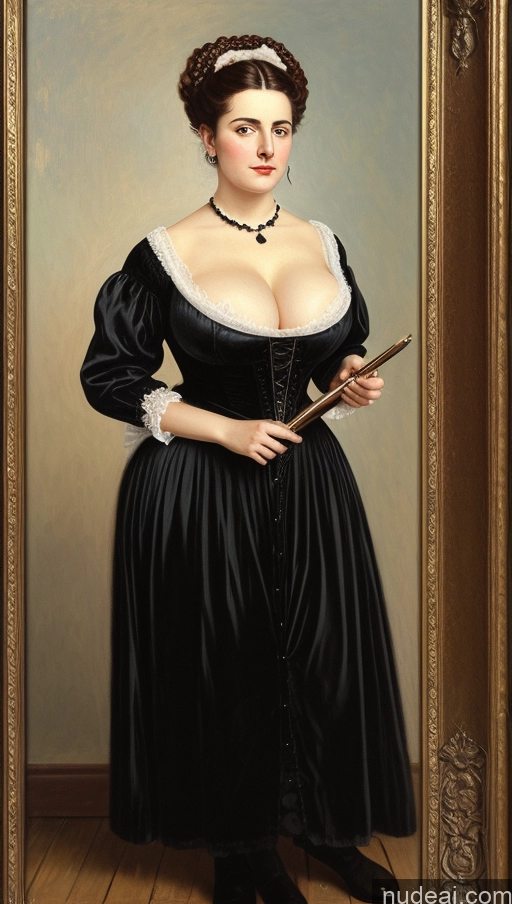 ai nude image of painting of a woman in a black dress holding a wand pics of Busty Perfect Boobs Pubic Hair Painting Victorian Hairy Women