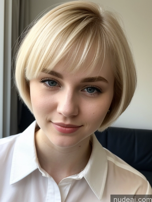 related ai porn images free for Beautiful Fairer Skin 18 Blonde Short Hair Sorority Russian Close-up View Shirt