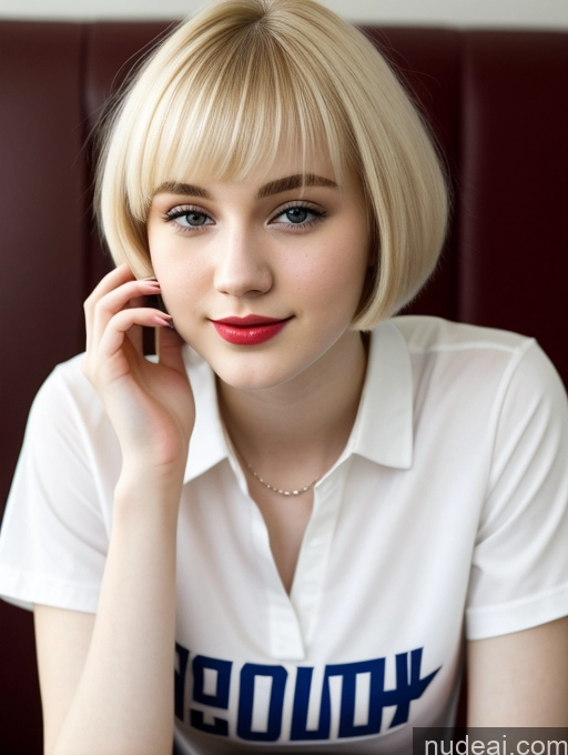 related ai porn images free for Beautiful Fairer Skin 18 Blonde Sorority Russian Close-up View Shirt Short Hair Lipstick