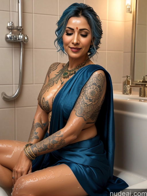 related ai porn images free for Milf One Perfect Boobs Tattoos 30s Blue Hair 3d Bathroom Front View Bathing Dark Lighting Indian Straight Orgasm Sari