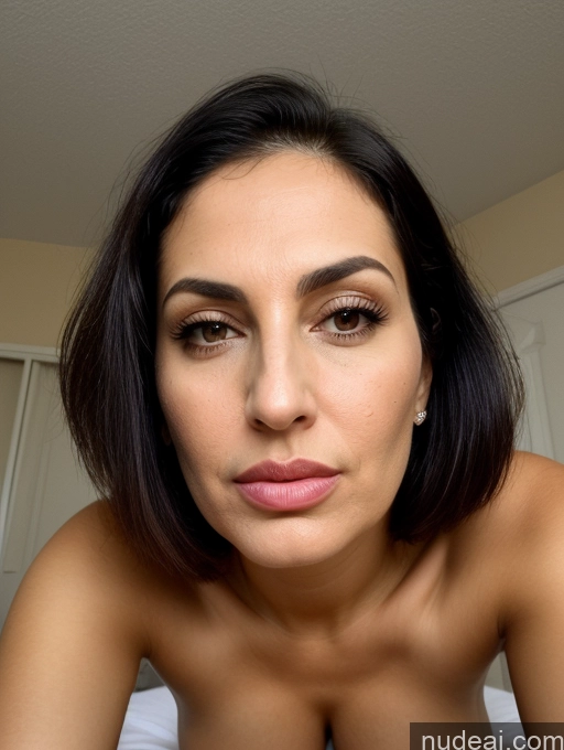 related ai porn images free for Close-up View Bending Over Seductive Serious Sad Sexy Face Shocked Laughing Pouting Lips Busty Tanned Skin Tall 30s Jewish Black Hair Bobcut Bedroom Nude Milf