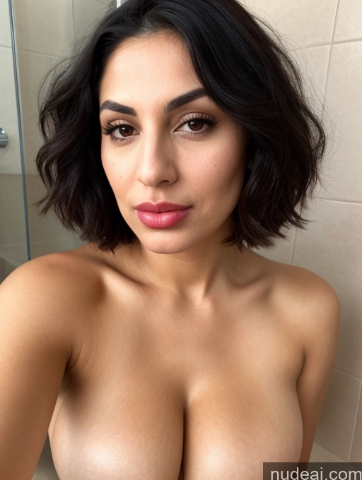 related ai porn images free for Close-up View Seductive Serious Sad Sexy Face Shocked Laughing Busty Tanned Skin Jewish Black Hair Bobcut Bathroom Milf Pouting Lips 20s