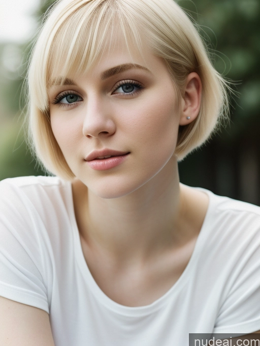 related ai porn images free for Woman Beautiful Fairer Skin 18 Blonde Short Hair Russian Close-up View Shirt