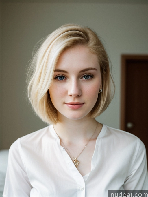 related ai porn images free for Woman Beautiful Fairer Skin 18 Blonde Russian Close-up View Shirt Bobcut